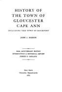 History of the town of Gloucester, Cape Ann, including the town of Rockport