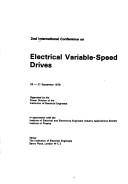 2nd International Conference on Electrical Variable-Speed Drives (I E E Conference Publication)