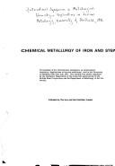 Chemical metallurgy of iron and steel