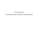 Ballad research: The stranger in ballad narrative and other topics