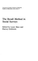 The Recall method in social surveys
