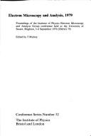 Electron microscopy and analysis, 1979