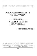 Vienna broadcasts to Slovakia, 1938-1939