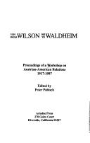 From Wilson to Walhein: Von Wilson Bis Waldheim