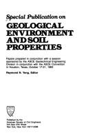 Special Publication on Geological Environment and Soil Properties