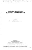 Decision models in academic administration