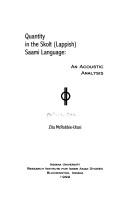 Quantity in the Skolt (Lappish) Saami language