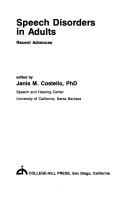 Speech disorders in adults