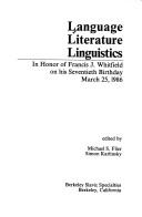 Language, literature, linguistics