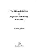 The Rich and the Poor in Supreme Court History, 1790-1982