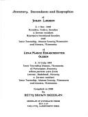 Ancestry, descendants and biographies of Johan Larsson