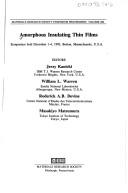 Amorphous Insulating Thin Films