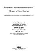 Advances in porous materials