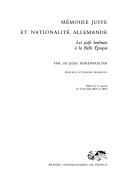 Mémoire juive et nationalité allemande : Les juifs berlinois à la Belle Epoque