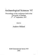 Archaeological Sciences '97