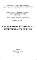 Les pouvoirs régionaux
