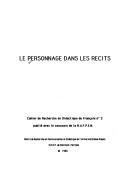 Le Personnage dans les récits