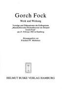 Gorch Fock, Werk und Wirkung