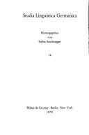 Aspekte Der Kontrastiven Syntax Am Beispiel Des Niederlaendischen Und Deutschen (Studia Linguistica Germanica)