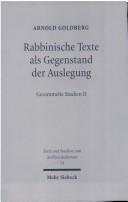 Rabbinische Texte als Gegenstand der Auslegung