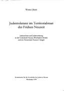 Judentoleranz im Territorialstaat der fruhen Neuzeit