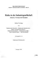 Risiko in der Industriegesellschaft