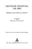 Deutsche Dichtung Um 1890 Beitrge Zu Einer Literataur