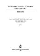 Verhandlungen des Internationalen Dialektologenkongresses