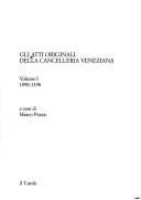 Gli atti originali della Cancelleria veneziana (Ricerche)