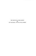 The mystical philosophy of Ibn Masarra and his followers