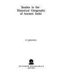 Studies in the historical geography of ancient India