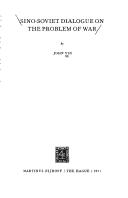 Sino-Soviet dialogue on the problem of war