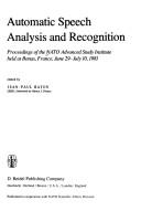 Automatic speech analysis and recognition