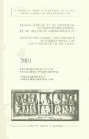 Water Resources and International Law 2001