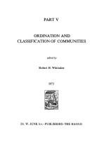 Ordination and Classification of Plant Communities