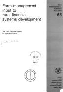 Farm management input to rural financial systems development
