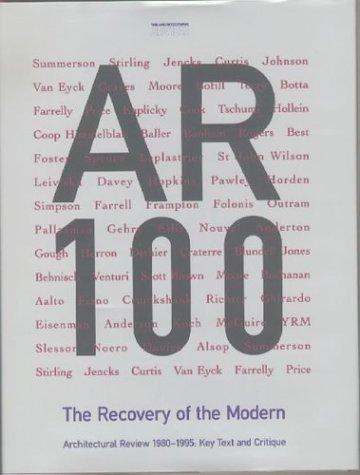 The Recovery of the Modern: Architectural Review 1980-1995
