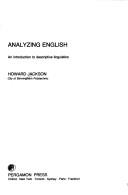 Analyzing English