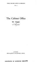 Cabinet Office to 1945 (Public Record Office handbooks)