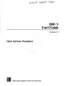 Osf/1 User's Guide