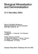 Biological Mineralization and Demineralization