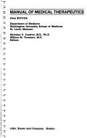 Manual of medical therapeutics