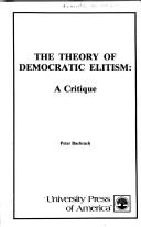 The theory of democratic elitism