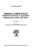 Obras Completas (Versos Nuevos Y Algunas Prosas De Ayer Y De Hoy)