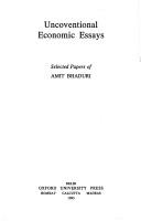 Uncoventional [sic] economic essays