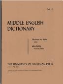 Middle English Dictionary (Volume I.1)