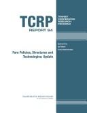 Fare Policies, Structures and Technologies