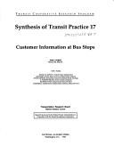 Customer information at bus stops (Synthesis of transit practice)