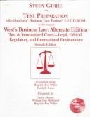 Study Guide and Test Preparation With Quicken Business Law Partner 3.0 Cd-Rom to Accompany West's Business Law Alternate Edition