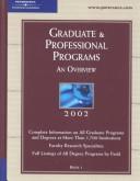 Peterson's Graduate & Professional Programs 2002, Volume 6